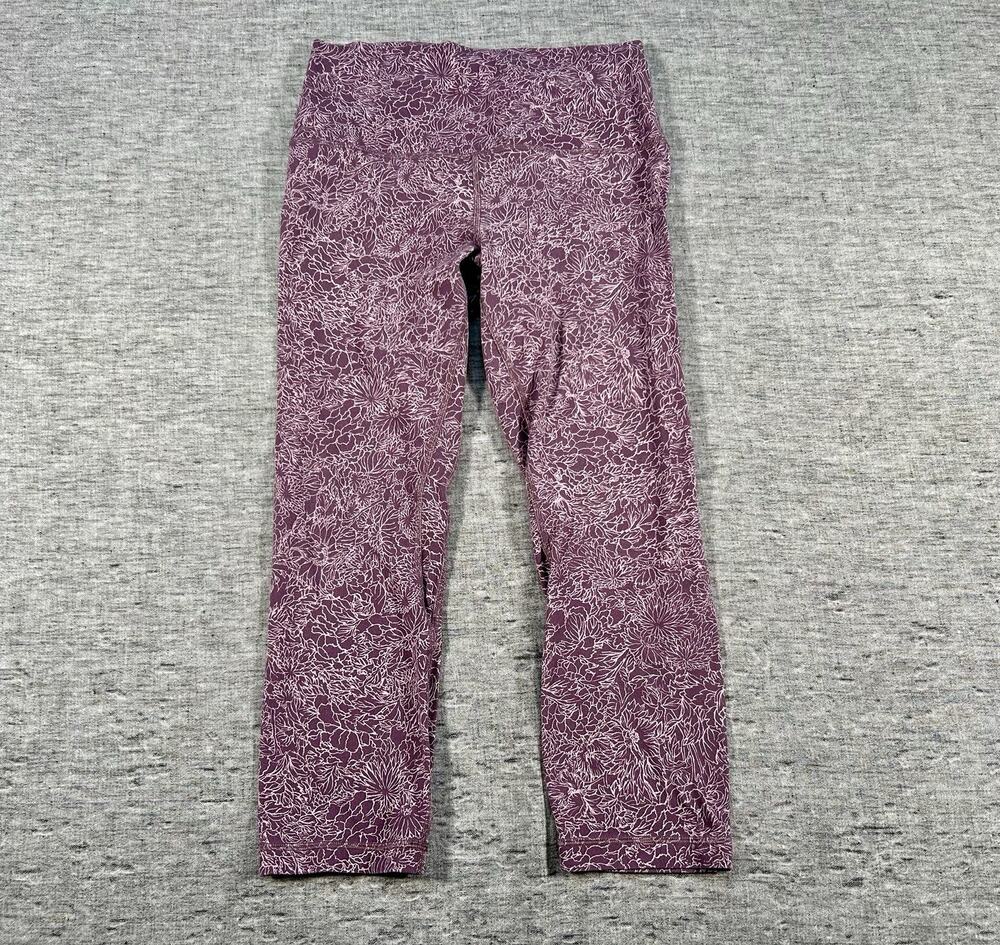 Lululemon Align Crop 21 Womens 8 Arabesque Antoinette Smoky Quartz Athleisure